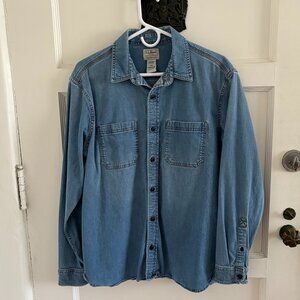 L.L. Bean Blue Casual Button Down Shirt